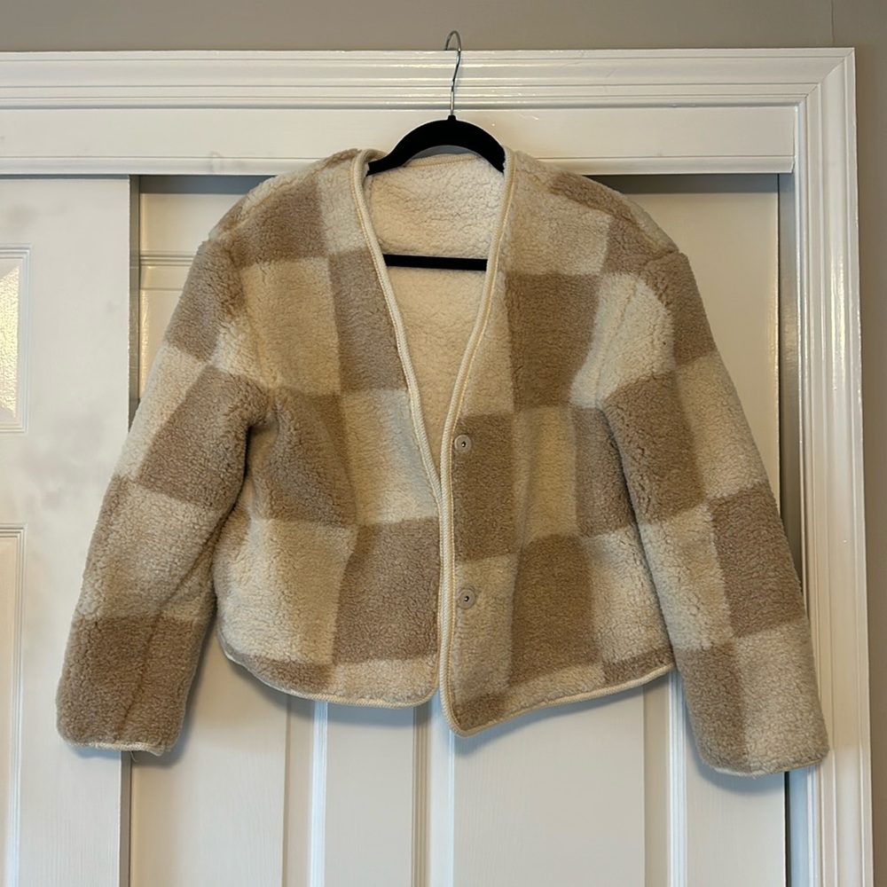 COPY - Source Unknown Checkered Sherpa Jacket
